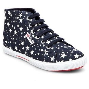 Superga star hi tops Navy white 8/39